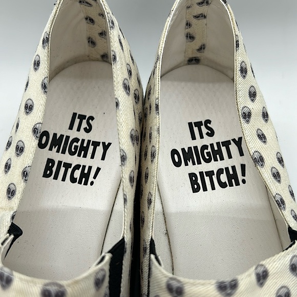 Omighty Cream Alien Platform Heels Shoes **Size 39/US Size 9** 👽👽 - Picture 4 of 9